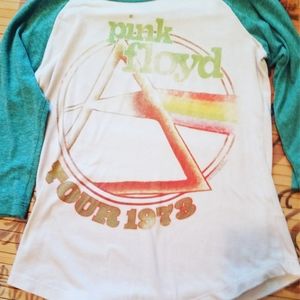 Pink Floyd 3/4 sleeve baseball band tee